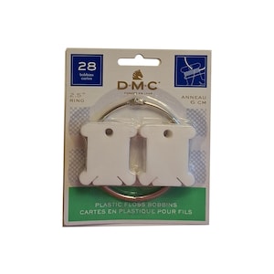 DMC® Plastic Floss Bobbins and 2.5&quot; Ring