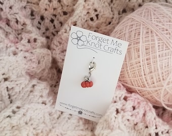 Orange Pumpkin Progress Keeper/Stitch Marker