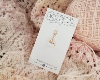 White Pumpkin Progress Keeper/Stitch Marker