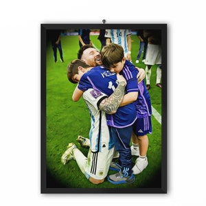 Lionel Messi Kids World Champion | Portrait Painting Digital Print | Campeón del mundo Qatar 2022 World Cup Argentina Photo Art | A3 A4 A5