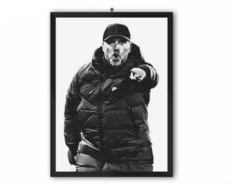 Jurgen Klopp (Liverpool FC) - LFC 21/22 Sketch Style LFC Print - A3, A4 or A5
