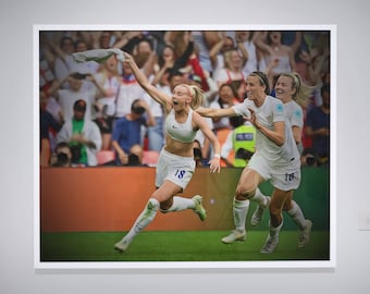 Women's Euro 2022 | Chloe Kelly Goal Portrait Print (England) | A3 A4 A5 Lionesses Poster