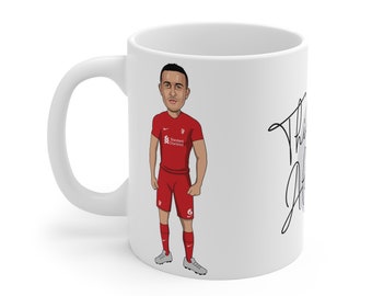 Thiago Alcântara | Liverpool FC Caricature Alcantara White Mug | LFC 2022/23 Reds Spain Fans