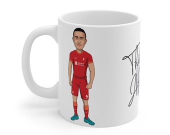 Thiago Alcântara | Liverpool FC Caricature Alcantara Mug (White Background) | LFC 2021/22