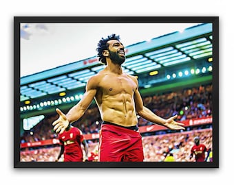 100 Club - Mohamed Salah | Liverpool FC Portrait - A3, A4 or A5 (Landscape)