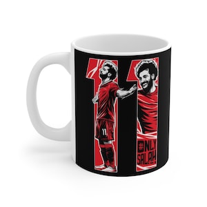 OnlySalah | Liverpool FC Mo Salah 11 Mug (Black Background) | LFC 2021/22