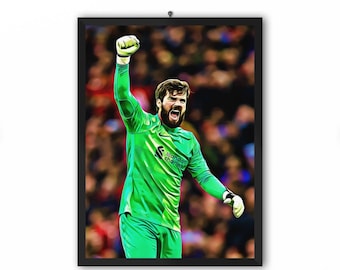 Alisson Becker (Liverpool FC) - LFC 2021/22 Celebration Portrait - A3, A4 or A5 Print
