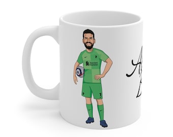 Alisson Becker | Liverpool FC Caricature Alisson Mug (White Background) | LFC 2021/22