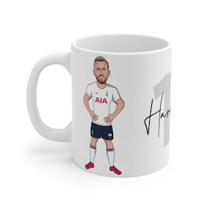 Harry Kane | Spurs Player Caricature White Mug | England THFC Tottenham Hotspur Fans