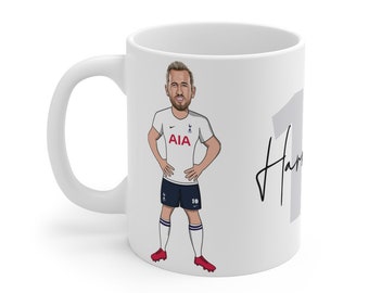 Harry Kane | Spurs Player Caricature White Mug | England THFC Tottenham Hotspur Fans