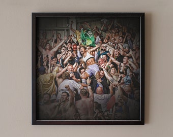 Raphinha Leeds Great Escape Portrait Print (Leeds United FC) | Square Poster LUFC 2022