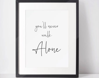 You'll Never Walk Alone Portrait Print (Liverpool FC) | A2 A3 A4 A5 Poster LFC Champions 19/20