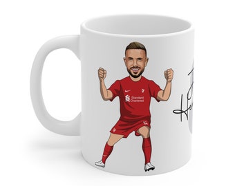 Jordan Henderson | Liverpool FC Caricature Captain Hendo White Mug | LFC 2022/23 England Reds Fans