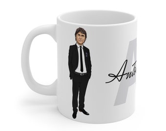 Antonio Conte | Spurs Caricature Mug (White Background) | THFC 2021/22