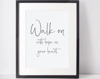 Walk on with Hope in Your Heart Portrait Print (Liverpool FC) | A3 A4 A5 Poster LFC Champions 19/20