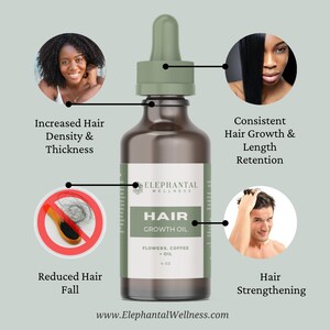 Hair Growth Oil, Thick Hair, Decrease Hair Fall, Increase Hair Density, Longer Hair, Stronger Hair, All Natural and Organic Ingredients