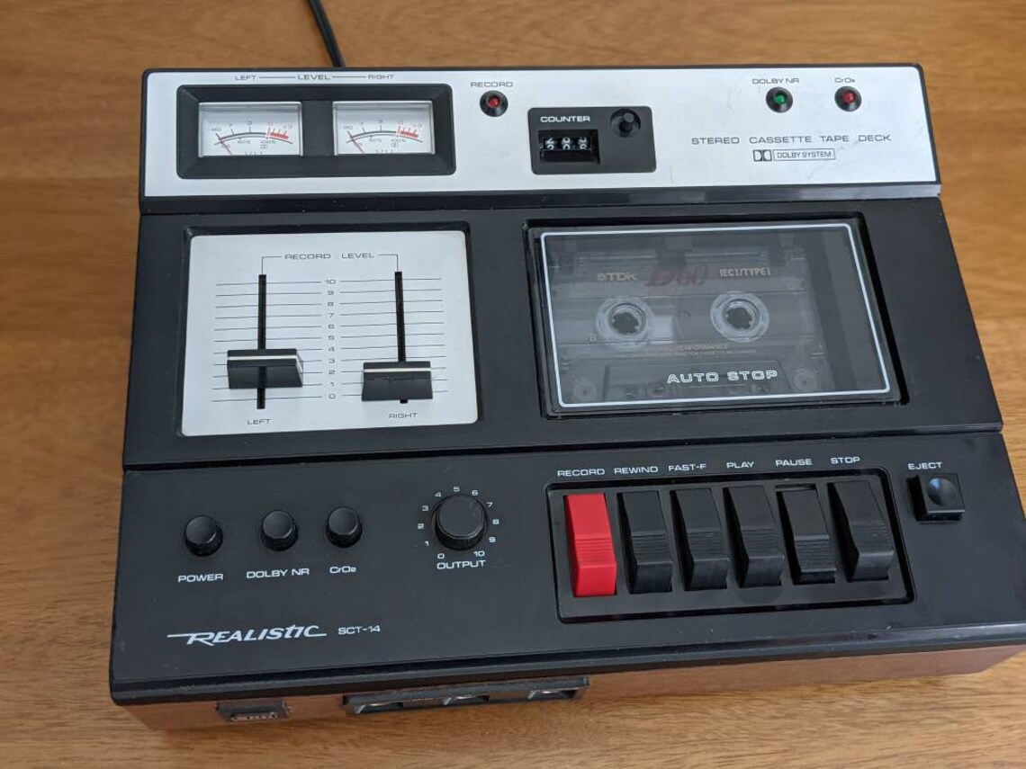 1979 Realistic SCT14 Cassette Deck made by Toshiba fully Etsy