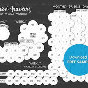 Stickety Cricket Mood Tracker Stickers, Digitale Sticker, Emotion Sticker, Goodnotes Sticker, digital mood, digital trackers, mood stickers