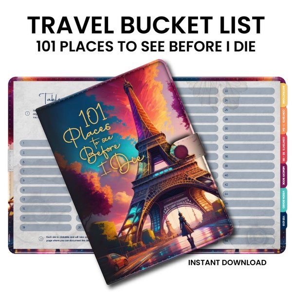 Travel Bucket List, Travel Planner, Adventure Journal, Goodnotes, Travel Diary, Bucket List, Dream Journal, Memory Book, Notability