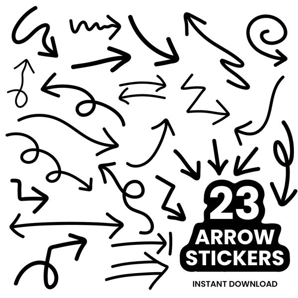 Goodnotes Stickers, Arrow Doodles, Study Tools, Sticky Notes, iPad Accessories, Notability, Minimal, Aesthetic Notes, Digital Stickers