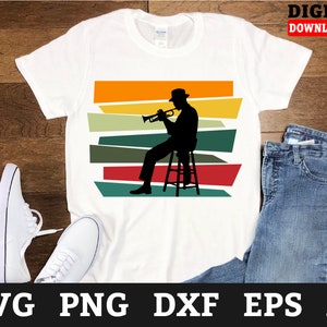 Retro Trumpet Svg Files - Trumpet Player Svg, Music Cricut Svg, Svg Files For Cricut