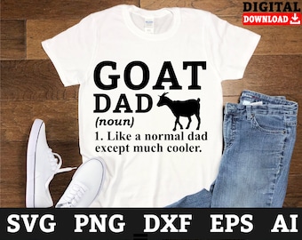 Goat Dad SVG Files: Farm Animal Cricut Design (Digital Download)