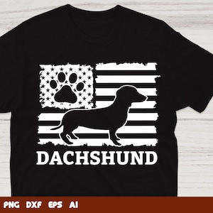 American Flag Dachshund Svg, dachshund svg, dog svg, dachshund clipart,Svg Files For Cricut,Files For Commercial Use