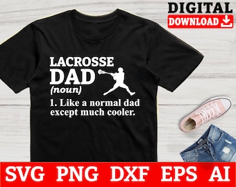 Archivos SVG de papá lacrosse: Clipart de lacrosse (Descarga digital)