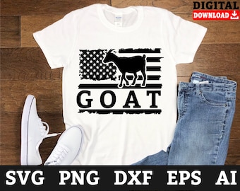 American Flag Goat SVG: Patriotic USA Farm Animal (Digital Download)