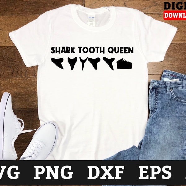 Shark Tooth Queen Svg Files - Shark Svg, Shark Teeth Cricut Svg, Svg Files For Cricut