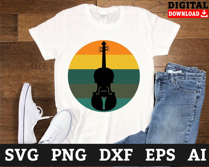 Retro Violin Svg Files Violin Key Svg Music Instrument Etsy