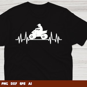 Heartbeat Quad svg, Quad Bike Svg, ATV Svg, Svg Files For Cricut,Files For Commercial Use