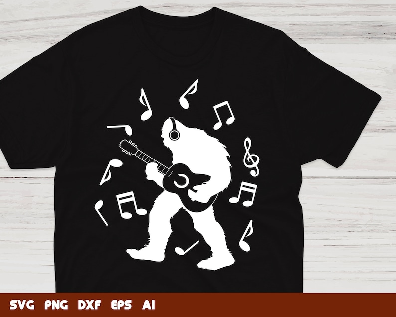 Maglietta Heavy-Metal Bigfoot 2020 - Design Rock Con Chitarra, Cotone E Poliestere (Uomo/Donna) - Foto 7