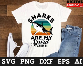 Shark Spirit Animal SVG Files: Ocean Cricut Design (Digital Download)