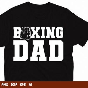 Boxeo Dad Svg, Guantes de boxeo svg, Silueta de boxeo, Boxer svg, Imágenes prediseñadas de boxeo, Archivos svg para Cricut, Archivos para uso comercial