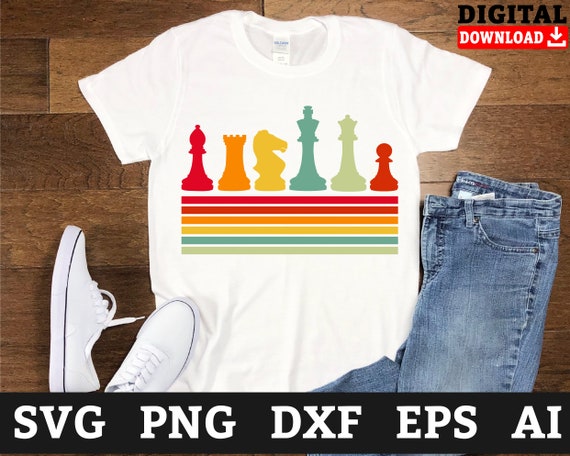 Retro Chess Svg, Chess Pieces Svg, Chess Player Svg