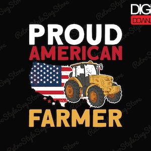 Proud American Farmer Farmer Png + Svg File - Farming Png, Farm Tshirt Png, Farmers Png, Png Sublimate Designs Download