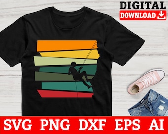 Rock Climbing SVG: Rappelling Design, Cricut Files (Digital Download)