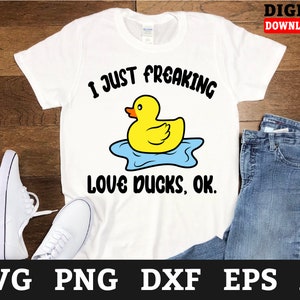 I Just Freaking Like Ducks Svg Files - Duck Svg, Rubber Duck Cricut Svg, Svg Files For Cricut