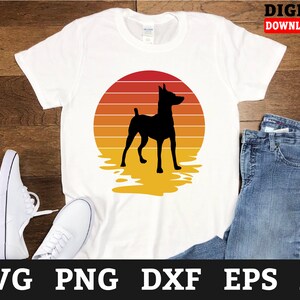 Retro Miniature Pinscher Svg Files - Dog Svg, Pinscher Cricut Svg, Svg Files For Cricut