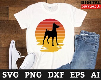 Retro Pinscher SVG Files: Dog Cricut Vector (Digital Download)