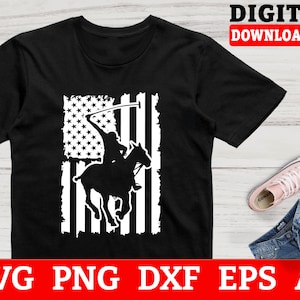 Polo Svg Files - American Flag Polo, Horse Svg, Horseman Svg, Svg Files For Cricut, Instant Download