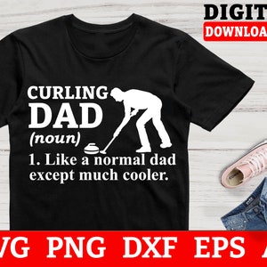 Curling Svg Files - Curling Dad Curling Svg, Ice Sports Svg, Files For Cricut, Instant Download