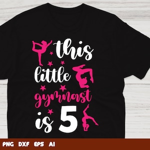 This Little Gymnast Is 5 Gymnastik Svg, Gymnastik Svg, Gymnastik Svg, Gymnastik Svg, Plotterdatei Für kommerzielle Nutzung