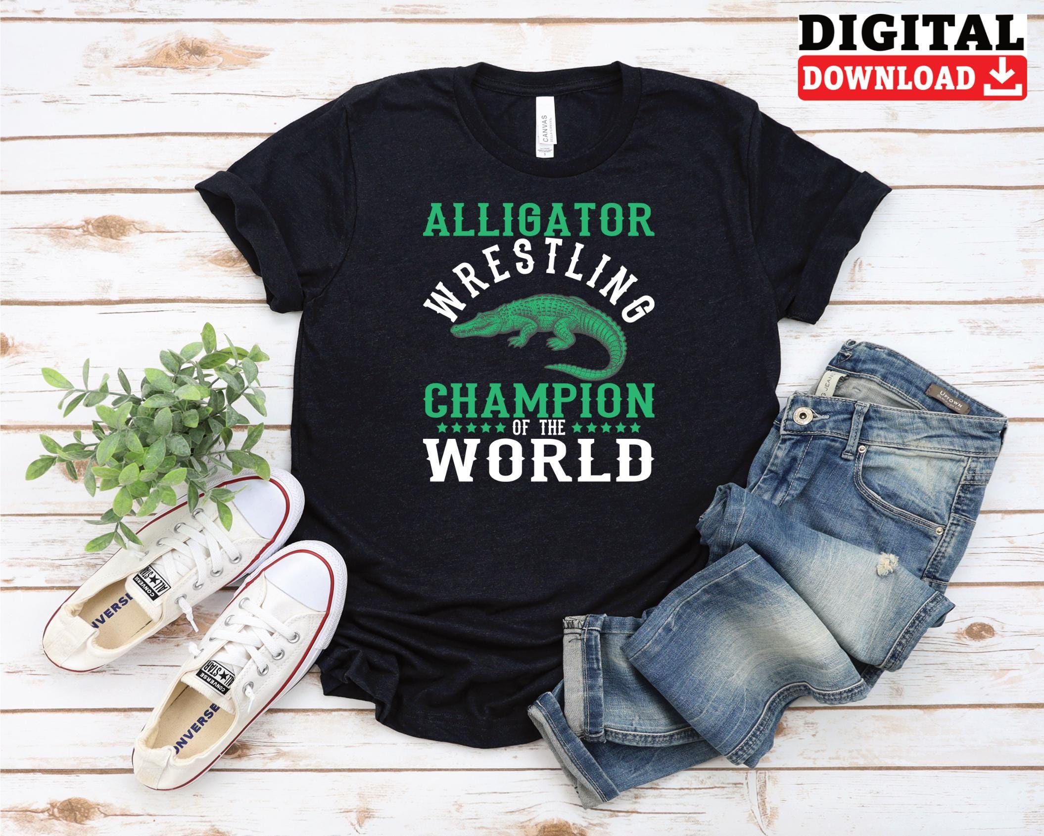 Champion Robertson Alligators スタジャン Alligator Wrestling Champion PNG Funny Florida Gator Southern