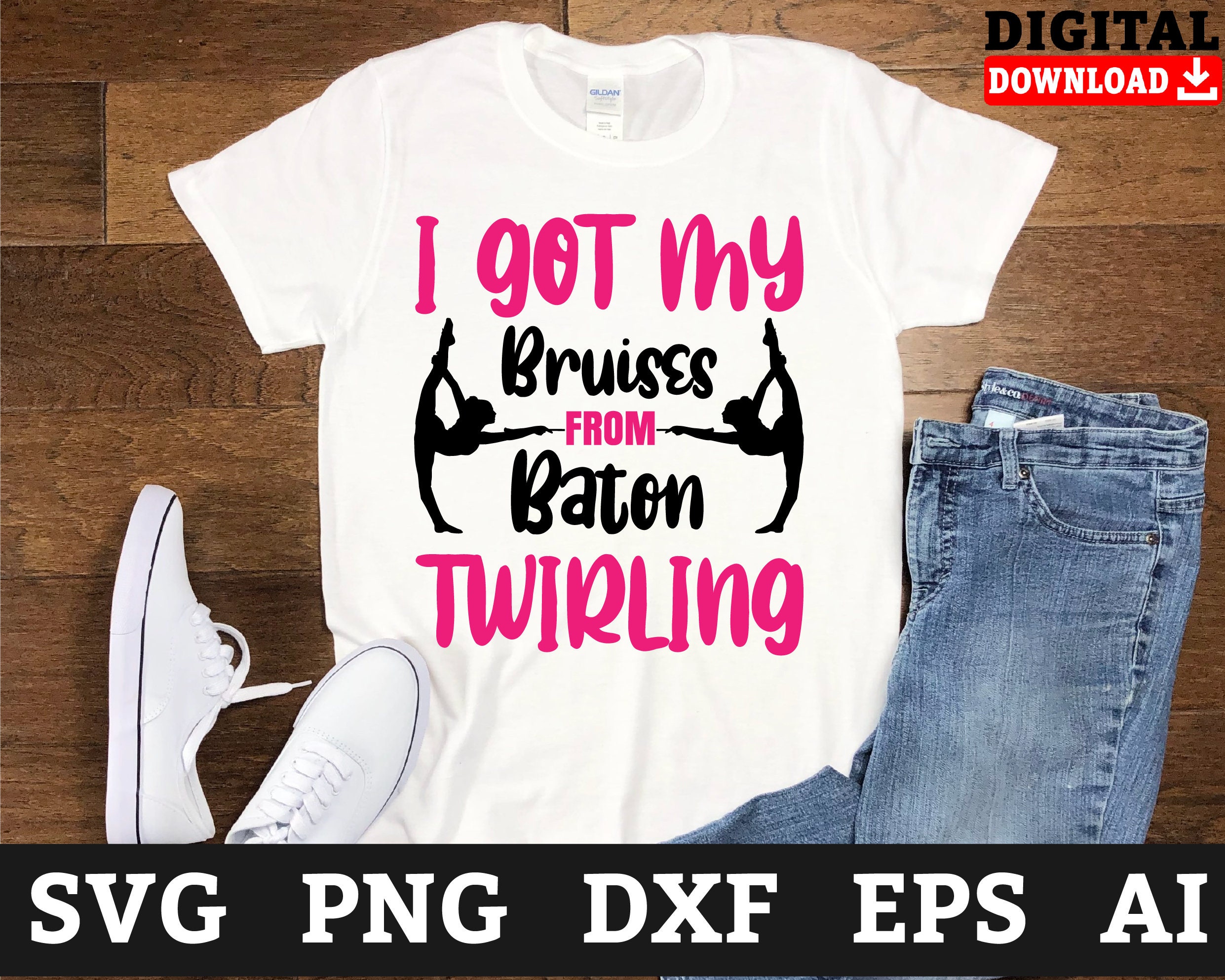 I Got My Bruises From Baton Twirling Svg Files - Twirlers Svg, Majorette Baton Cricut Svg, Svg Files For Cricut