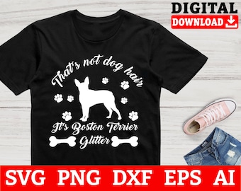 Boston Terrier Glitter SVG Files: Dog Clipart (Digital Download)