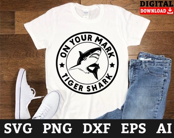 Tiger Shark SVG Files: Ocean Cricut Design (Digital Download)