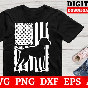 German Pointer Svg Files - American Flag USA Patriotic German Pointer Svg, German Shorthaired Svg, Svg Files For Cricut, Instant Download