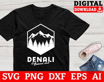 Denali National Park SVG Files: Outdoor Adventure Designs (Digital Download)